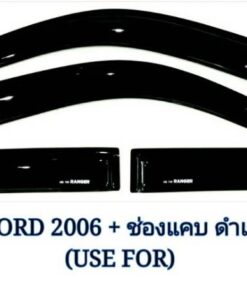 กันสาดFord Ranger กระบะแคป 2006-2011 สีดำเข้ม งาน Rich