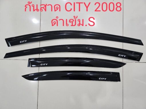 กันสาดHonda City 2008-2013 สีดำเข้ม งาน S