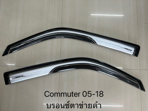 กันสาด Toyota Commuter ปี 2005-2018 สีบรอนซ์ตาข่าย งาน Rich