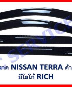 กันสาด Nissan Terra สีดำ งาน Rich